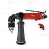 3/8 inch Right Angle Air Drill Reversible, 1700 Rpm, Keyed Chuck - 1700 rpm
